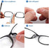 Eyeglass Nose Pads, Soft Silicone Adhesive Air Chamber Glasses Nose Pads, 3.5mm Heighten Nose Pads for Plastic Frames, 12 Pairs (Clear)