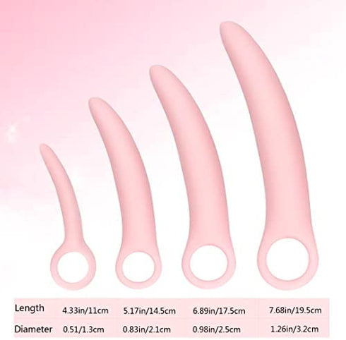 Lyniya 4-Pack Silicone Pelvic Floor Muscle Massager Trainer Set