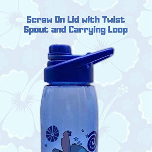 Silver Buffalo Disney Lilo and Stitch Nope Not Today Tritan Water Bottle, Screw Top Lid, 28 Ounces