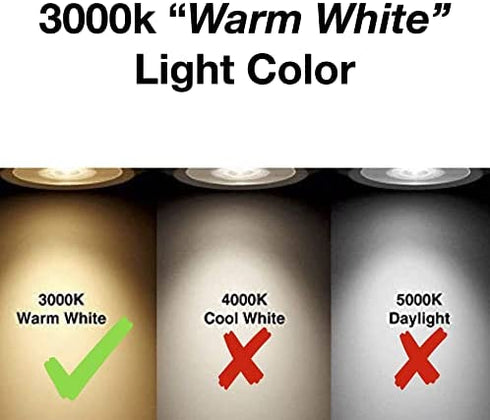 LED Indoor Spot Light for Plants & Accent Lighting - Uplight & Down Spotlight for Potted Plants Home & Living Room (3W LED) Decorative 110V Lamp with Plug for Interior Wall (Warm White) (with Stake)