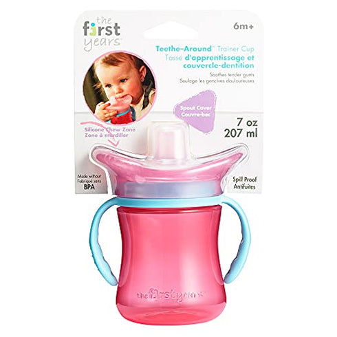The First Years SenseAbles Teethe-Around Sensory Trainer Cup, 7 oz - Pink