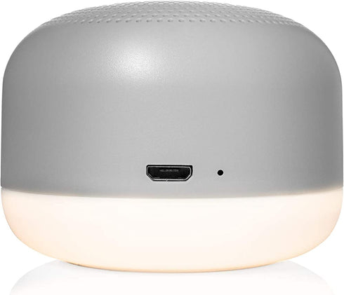 Yogasleep Travel Mini Portable White Noise Sound Machine, 6 Soothing Sounds, Soft Dimmable Night Light, Compact Sleep Therapy for Adults & Baby, USB Rechargeable, Lanyard for Easy Hanging, Gray