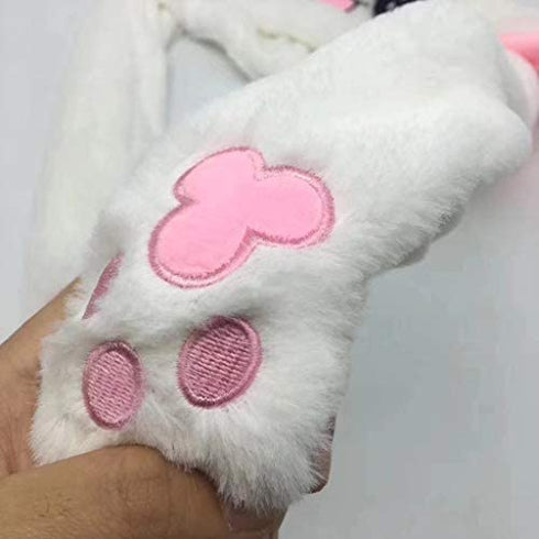IronBuddy LED Glowing Plush Moving Rabbit Hat Funny Glowing and Ear Moving Bunny Hat Cap for Women Girls, Cosplay Christmas Party Holiday Hat