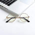 AZorb Blue Light Blocking Glasses for Women Men Retro Round Metal Frame Eyeglasses (Gold)