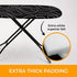 Ironing Board Cover and Pad Extra Thick Heavy Duty Padded 4 Layers, Silver Coated Ironing Board Cover, Non Stick Scorch and Stain Resistant Standard Size 15x54 with Elasticized Edges (Circle Black)