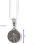 St Benedict Necklace | St Benedict Medals Pendant on a 22 inch Silver Plated Snake Chain Medallas de Hombre Gift for Men or Women Medalla de San Benito Saint Benedict Necklace of Protection