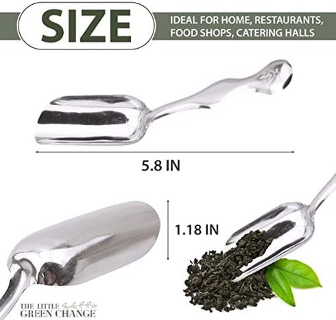 Mini Scoops for Dry Goods - 20Pcs Stainless Steel Canister Kitchen Scoop for Tea, Coffee, Ice Scooper for Ice Maker - Stainless Steel Scoops for Flour and Sugar Scoop for Canister Metal Scooper