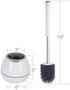 BOOMJOY Toilet Brush 2 Packs, Toilet Bowl Brush with Holder, Silicone Toilet Brush Set Cleaner, Bathroom Cleaning Kit with Tweezers - White