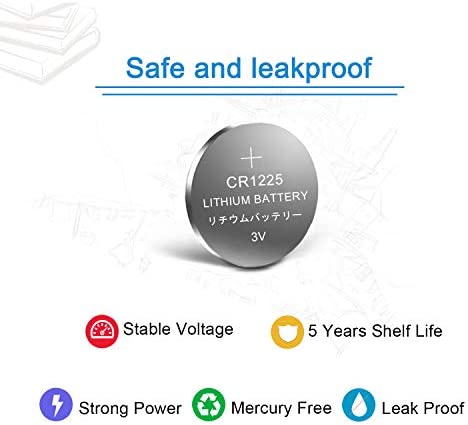 SURPOWER 10 -Pack CR1225 3V Battery for Thermometer CR 1225?5-Year Warranty?