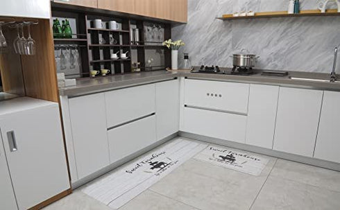 U'Artlines Kitchen Mat Cushioned Anti Fatigue Floor Mat Thick Waterproof Non-Slip Kitchen Rug Heavy Duty Comfort Standing Mat for Home,Office,Desk,Sink,Laundry (17''x28'', Offwhite)