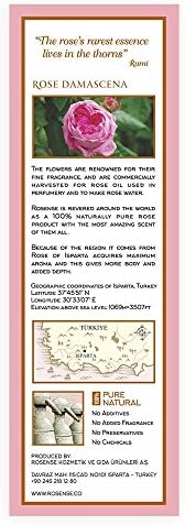 100% Pure Natural Vegan Turkish Rosewater Hydrating Face Mist / Rose Water Face Toner (No Additives, No Chemicals, No Preservatives) 100mL/3.4 Oz