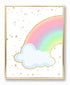Brooke & Vine Unicorn Rainbow Little Girls Room Wall Decor Art Prints - (UNFRAMED 8 x 10) - Inspirational Kids Children’s Tween Posters for Home, Birthday Party, Bedroom, Bathroom, Playroom (Unicorn Rainbow)