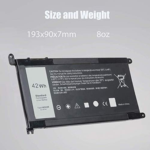 WDXOR 42Wh Dell Laptop Battery Replacement for Dell Inspiron 15 5000 7000 Series, Dell Inspiron 13 5000 7000, 5368 5378 7378 5568 7560