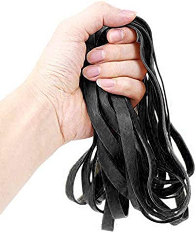 Rubber Bands, 35 Pieces Large Heavy Duty Elastic Rubber Bands for Office Home School, Strong Durable Wide for Industrial" (Black)