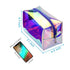 Cambond Holographic Makeup Bag, Clear Cosmetic Bag Large Iridescent Makeup Pouch Toiletry Organizer Cute Pencil Case Stationery Box, Gifts for College Girls Teens Women (Holographic Purple)