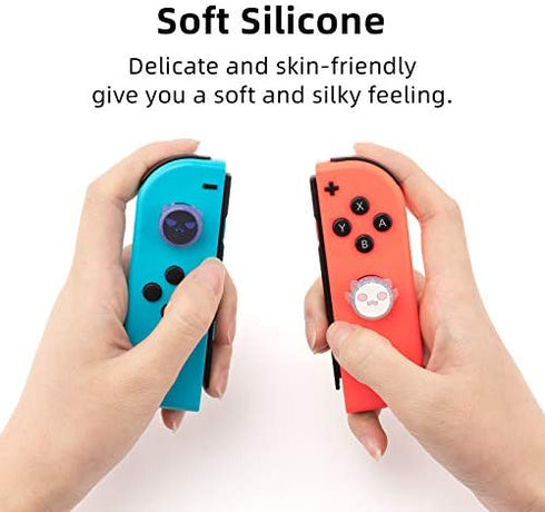 GeekShare 4PCS Cute Ghost Halloween Thumb Grip Caps,Soft Silicone Joystick Cover Compatible with Nintendo Switch / OLED / Switch Lite