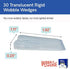 WOBBLE WEDGES Rigid Plastic Shims, 30 Pack - Made in USA - Multi-Purpose Shim Wedges for Home Improvement & Work - Plastic Wedge Furniture Levelers, Table & Toilet Shims, Leveling Feet - Translucent