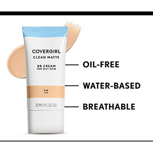COVERGIRL Clean Matte BB Cream Medium/Deep 550 For Oily Skin, (packaging may vary) - 1 Fl Oz (1 Count)