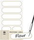 Removable Write-On Food Labels, Waterproof Kitchen Labels for OXO POP Food Storage Containers and Home Organization, Pack of 64