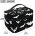 9CH Goth Travel Makeup Bag - Bats Cosmetic Bags Large Make up Organizer Portable Toiletry Bags Train Cases for Women and Girls for Cosmetics