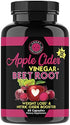 Angry Supplements Apple Cider Vinegar + Beet Root Capsules, Detox Pills, Nitric Oxide + Energy Booster (2-Bottles)