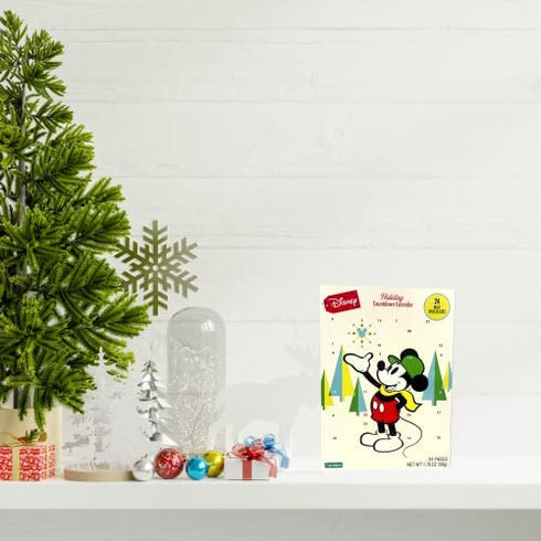 Disney Mickey Mouse and Friends Christmas Advent Countdown Calendar with 24 Milk Chocolate Pieces, 1.76 oz
