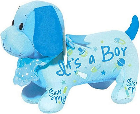 Amscan 21907.44 It's A Boy Autograph Hound, Blue, 9" x 16"