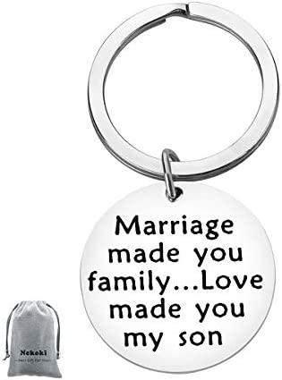 Son in Law Keychain Gifts Marriage Made You Family Love Made You My Son Keychain Son in Law Birthday Gifts Christmas Gift Wedding Gifts for Son in Law Groom to Be