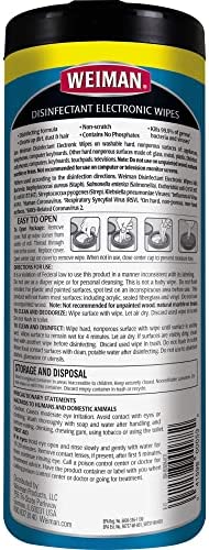 Weiman Anti-Static Electronic Cleaning Wipes For LCD Screens, Computers, TVs, Tablets, E-readers, Smart Phones, Netbooks, and Touchscreens , 30 Count (Pack of 1)