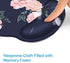 MOSISO Mouse Pad Gel Wrist Rest Support, Camellia Ergonomic Mousepad Non-Slip Base Home/Office Pain Relief & Easy Typing Cushion for Laptop with Neoprene Cloth & Raised Memory Foam, Blue