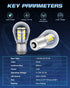 ALOPEE-9V-30V DC 1156 LED Bulb White Super Bright 1156 Bulb Replacement for 20-99 1383 1139 1141 1003 LED Reverse Lights Backup Lights RV Camper Light Bulbs, 33PCS 2835 Chips, Non Polarity, Pack of 2