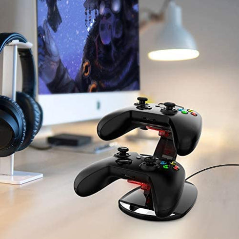 Rechargeable Battery Pack for Xbox One Controller, YCCTEAM Controller Charger Station for Xbox One/One X|S/Elite Controller, Dual Charging Station for Xbox One with 2x1200mAh Xbox Rechargeable Battery