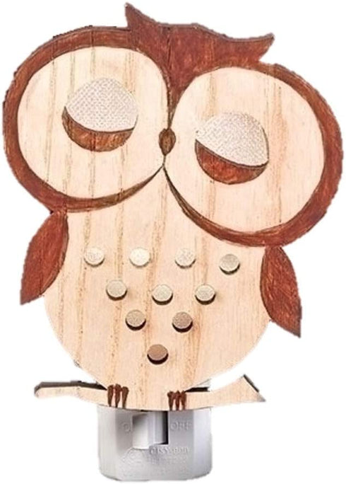 Roman Inc. 5.5" Woodwork Woodland Owl Night Light 163583