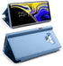 AICase Galaxy Note 9 Case, Luxury Translucent View Window Front Cover Mirror Screen Flip Smart Electroplate Plating Stand 360 Full Body Protective Case for Samsung Galaxy Note 9 (Ocean Blue)