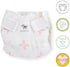SmartNappy Cotton Muslin by Amazing Baby, NextGen Hybrid Cloth Diaper Cover + 1 Bi-fold Reusable Insert + 1 Reusable Booster, Springfield, Pink, Size 1, 5-10 lbs