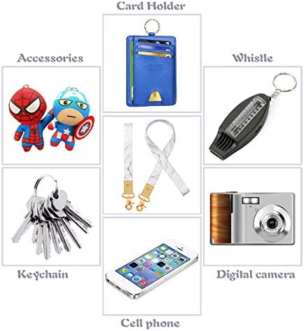 EcoVision Pack of 2 Wrist and Neck Lanyards for ID Badges, Wristlet Keychain Holder Car Key Lanyard for Women and Men
