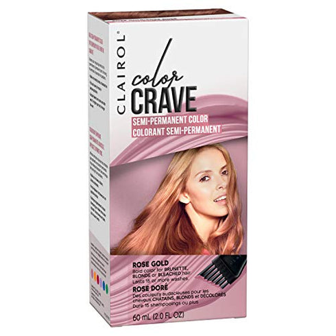 Clairol Color Crave Semi-Permanent Hair Dye, Rose Gold Hair Color, 1 Count