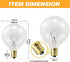 ETwinCoo Wax Warmer Bulbs, G50 25 Watt Light Bulbs for Full Size Scentsy Warmers, G16.5 Globe E12 Base Clear Scentsy Light Bulbs for Wax Warmers - Long Life-Span and Melt Wax Fast, 120 Volt (6 Pack)