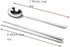 YAPULLYA Polished Stainless Steel Spoons and Chopsticks Set, Korean Chopsticks and Spoons tableware with long-hand, Reusable, set of 3-silver