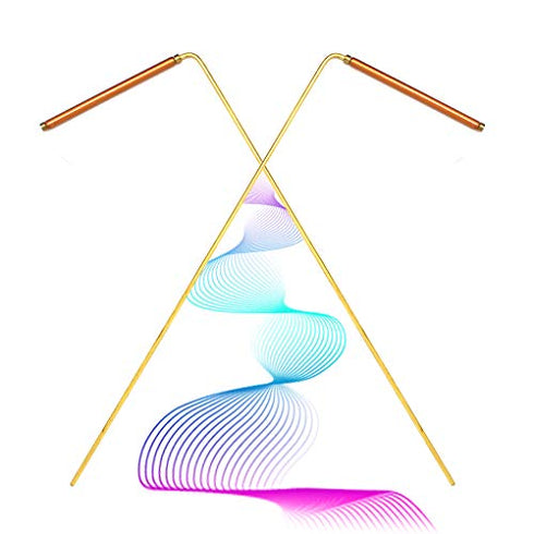 MyDeal Solid Copper and Brass Dowsing Rods with Smooth Movement for Tracing Spiritual Energy Chi, Ghost Hunting, Water Divining, Finding Gold, Locating Lost Items or Answering Questions!