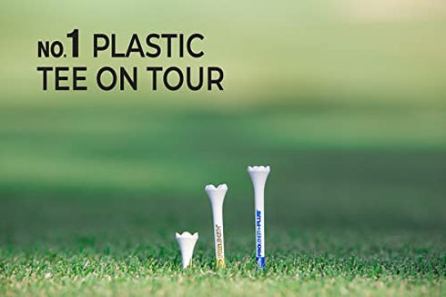 Pride Professional Tee System Plastic Golf Tees (Pack of 50), 40 Count 2-3/4-Inch + 10 Count 1-1/2-Inch,White