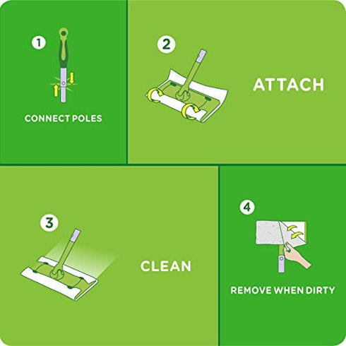 Swiffer Sweeper Dry Sweeping Pad Multi Surface Refills for Dusters Floor Mop, Gain, 16 Count (Packaging May Vary)