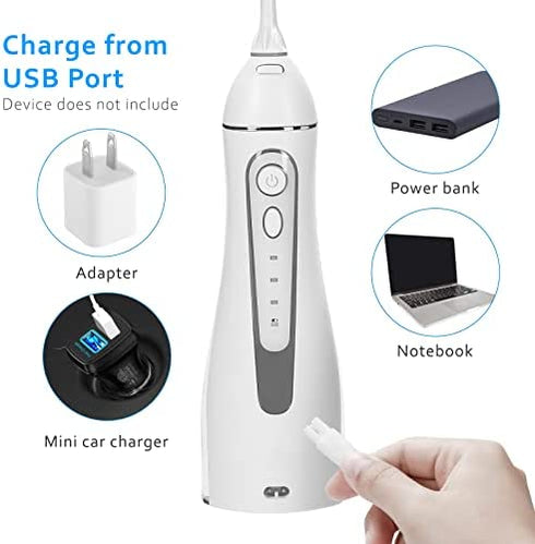USB Charging Cable for Nicwell, Fairywill, Aquasonic, MOSPRO, Nicefeel, Zerhunt, Oralfree, Waterfloss, Tovendor, Hangsun, Initio, McNaval and Cremax Water Flosser (1 Pack, White)