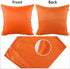 4-Pack 100% Cotton Comfortable Solid Decorative Throw Pillow Case,Thmyo Square Cushion Cover Pillowcase Sublimation Blank Pillow Covers Halloween DIY Throw Pillowcase(18x18 inch/ 45x45cm,Orange)