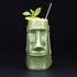 700ML/Tiki Mugs Cocktail,Tiki Bar Glasses Tiki Drinkware Ceramic Hawaiian - Cute Exotic Cocktail Glasses Tiki Bar Professional Hawaiian Party Barware(Green)