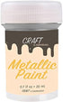 CRAFT Metallic Acrylic Paint Set - 8 Colors: Multi, Gold, Silver, Bronze, Copper - Shiny Metallic Effect - Premium Acrylic Paint - Extreme High Metal Pigmentation - For Canvas Painting or Any Surface - 8 x 20 ml / 0.7 fl oz