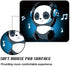 DJ Panda Pattern Mouse Pad - Rolay Up Cute Mouse Pad Non-Slip Keyboard Small Mouse Pad for Gaming Office Working