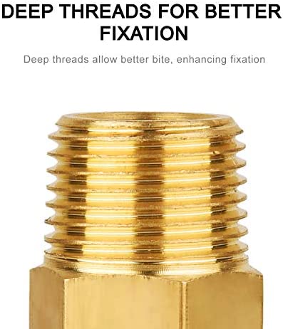 SUNGATOR Brass Hose Fitting, Adapter, 3/8" Barb x 3/8" NPT Male Pipe (2-Pack)