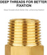 SUNGATOR Brass Hose Fitting, Adapter, 3/8" Barb x 3/8" NPT Male Pipe (2-Pack)