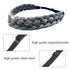 TOECWEGR 5 Strands Synthetic Hair Braided Headband Hairpiece Classic Chunky Wide Plaited Braids ElasticMulti-Color Headband Ladies Beauty Headwear (Hair band 2/h)